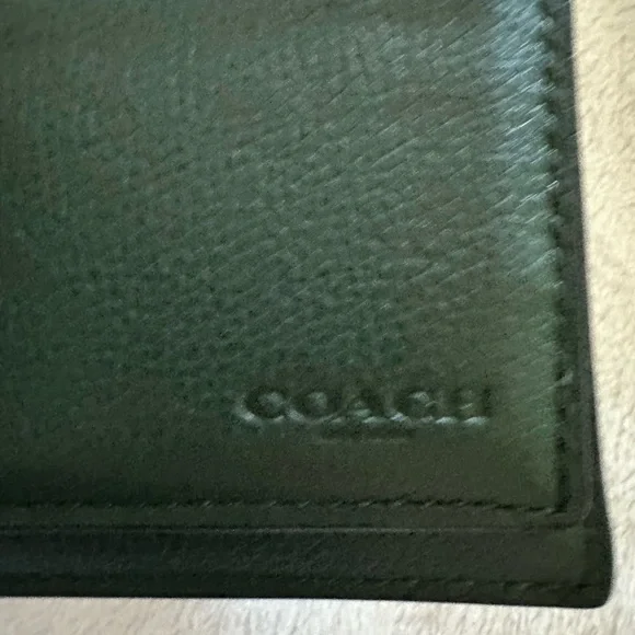 3 in 1 Varsity Green Striped Coach Wallet for Men